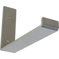 Ekena Millwork Steel Hanging Shelf Bracket, Hammered Silver 2"W x 10"D x 6 1/2"H BKTM02X10X06HSHSV